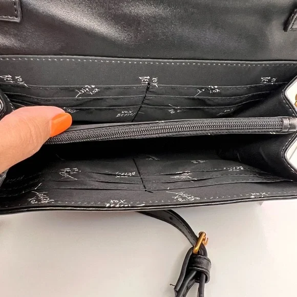 Betsy Johnson Black and Gold Embellished Women's Bag - Picture 3 of 8